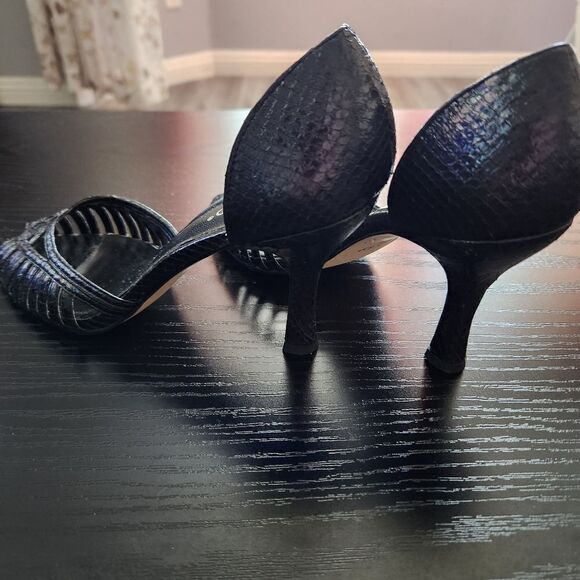 RSVP Womens Black Open Toe 3 in Heels Size 6 - Picture 5 of 9